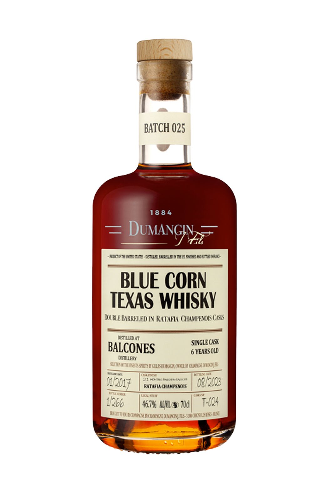 Dumangin 025 Blue Corn Balcones Texas Whisky 46.7% 700ml | Whisky | Shop online at Spirits of France