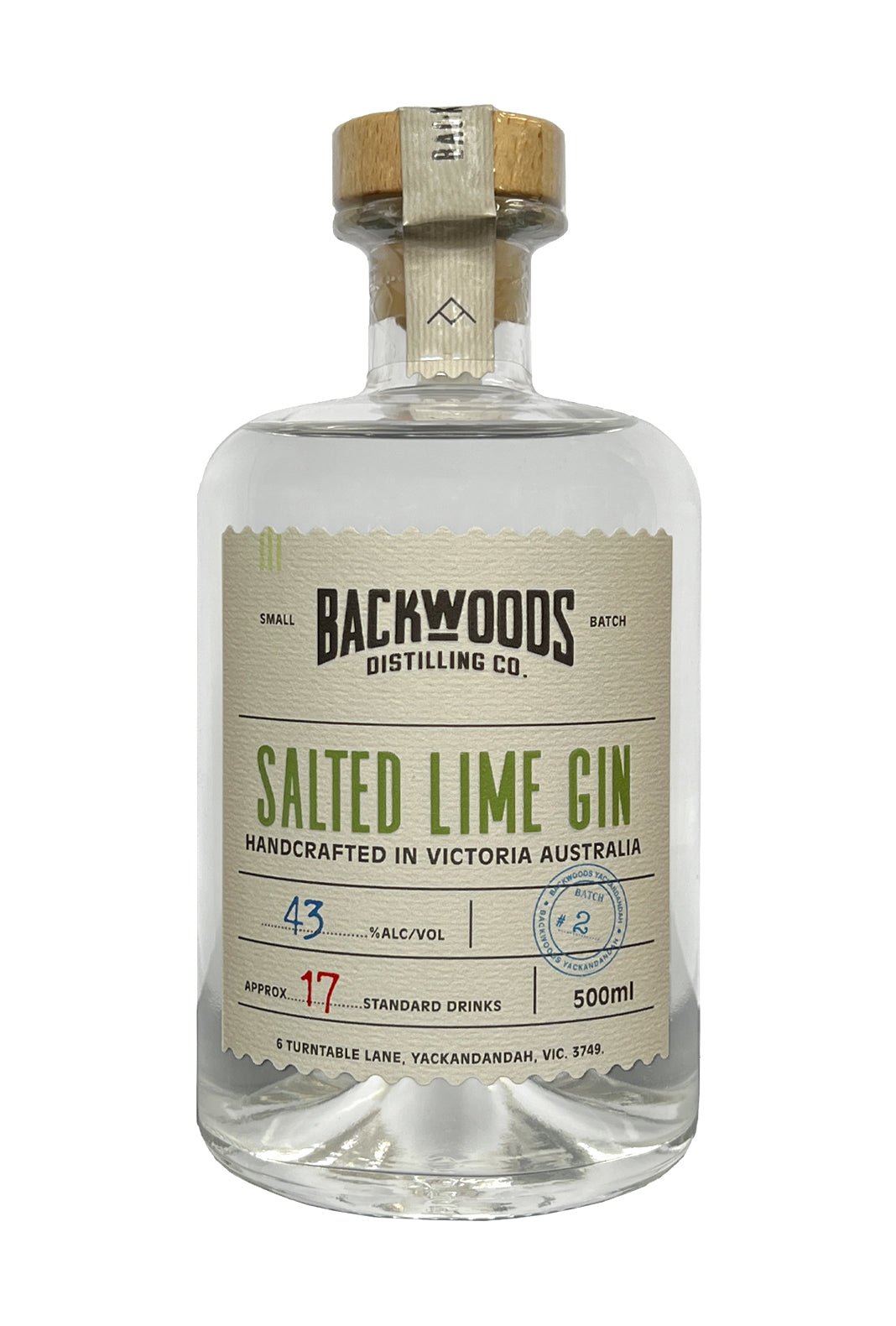 Backwoods Salted Lime Gin 43% 500ml | Gin | Shop online at Spirits of France