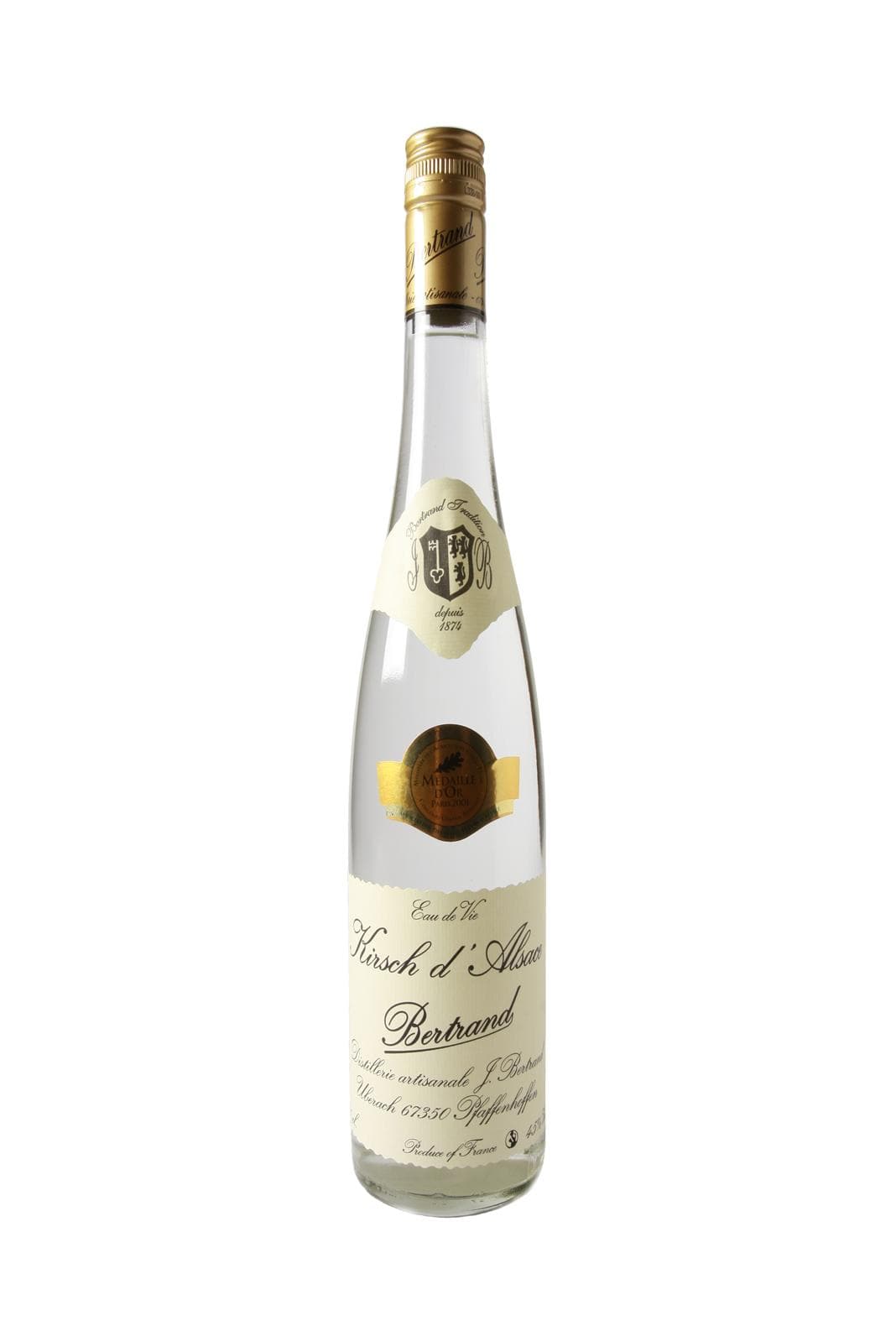Bertrand Eau de Vie de Kirsch (Cherry) 45% 700ml | Liqueurs | Shop online at Spirits of France