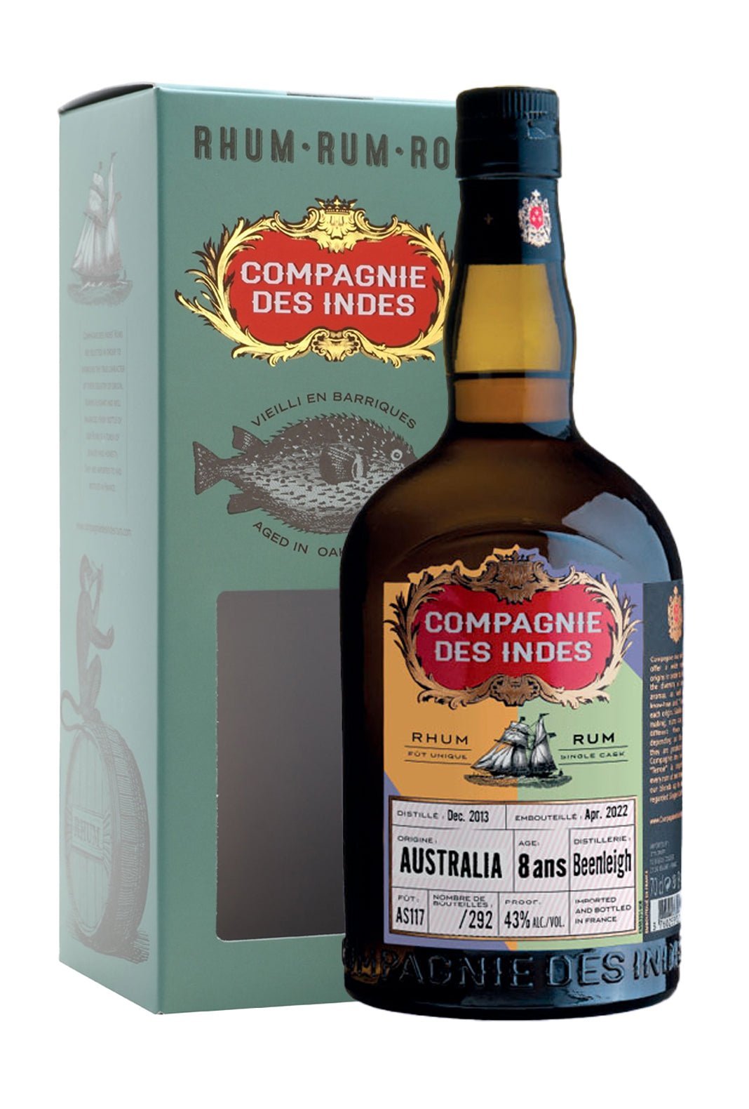 Compagnie Indes Australia 8 years 43% 700ml | Rum | Shop online at Spirits of France