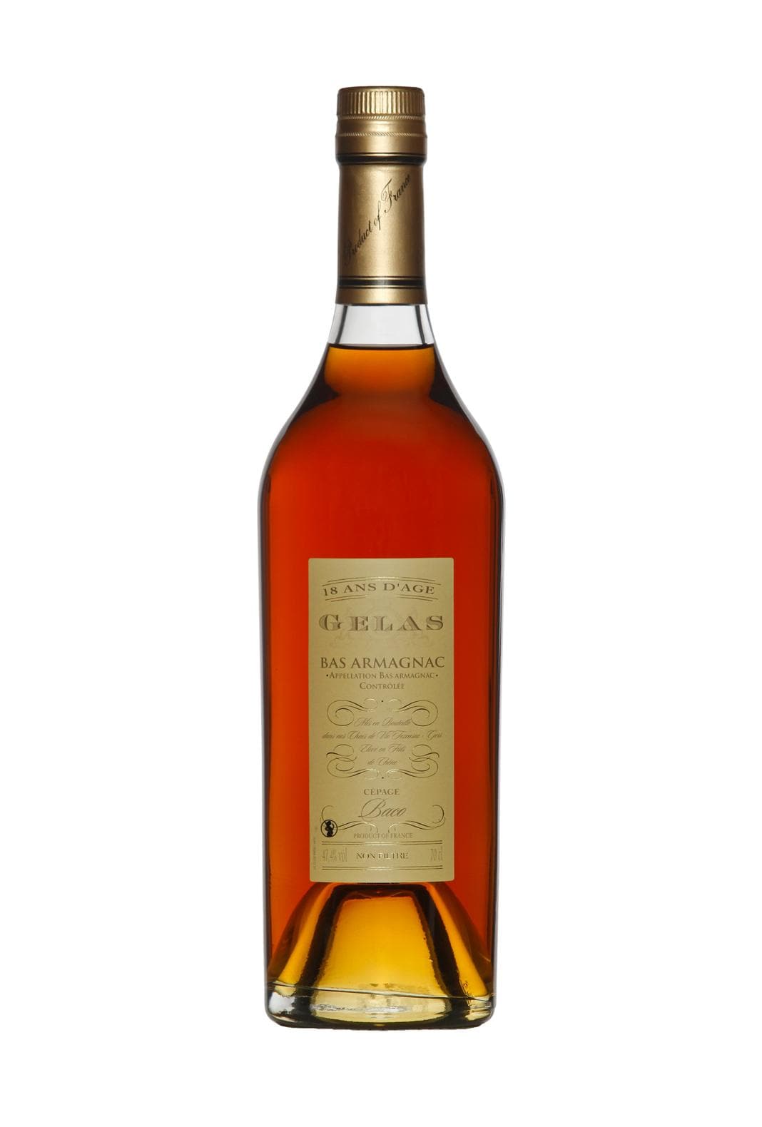 Gelas Bas-Armagnac 18 years 100% Baco 700ml 45.5% Unfiltered