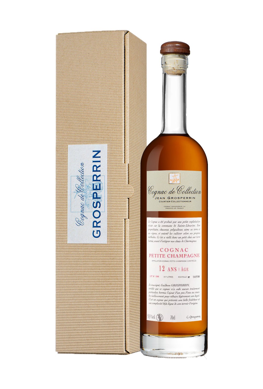 Grosperrin 12 year Cognac Petite Champagne 50.9% 700ml | Calvados | Shop online at Spirits of France
