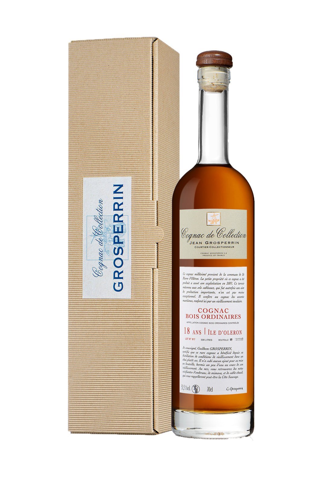 Grosperrin 18 years Bois Ordinaries Cognac 51.5% 700ml | Brandy | Shop online at Spirits of France