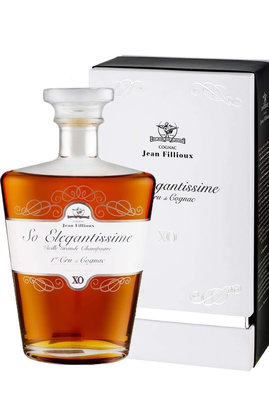 Jean Fillioux Cognac So Elegantissime XO Carafe 41% 700ml | Brandy | Shop online at Spirits of France