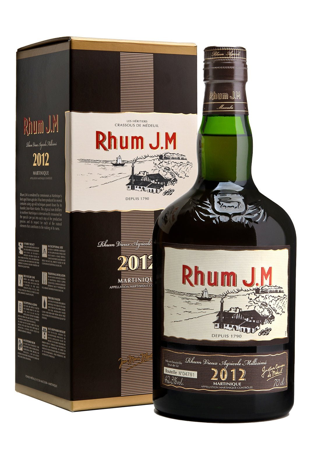JM Rum AOC Agricole 2012 42.3% 700ml | Rum | Shop online at Spirits of France