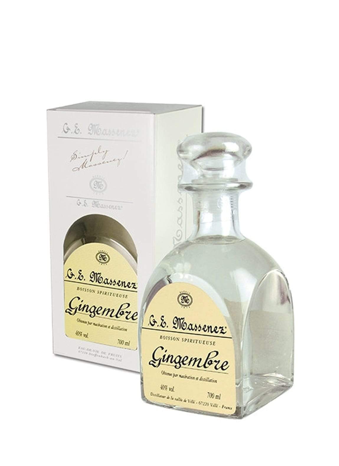 Massenez Eau de Vie de Gingembre (Ginger spirit) Carafe 40% 700ml | Liqueurs | Shop online at Spirits of France
