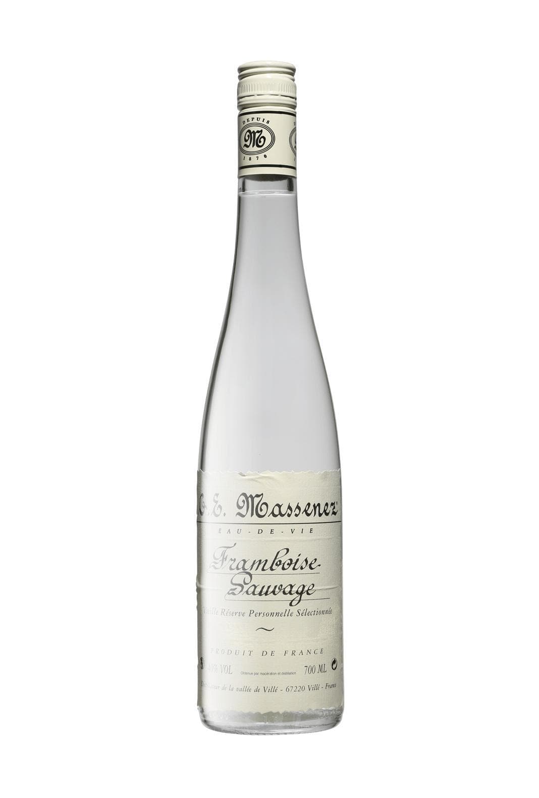 Massenez Eau de Vie Framboise 'Sauvage' 40% 700ml | Liqueurs | Shop online at Spirits of France