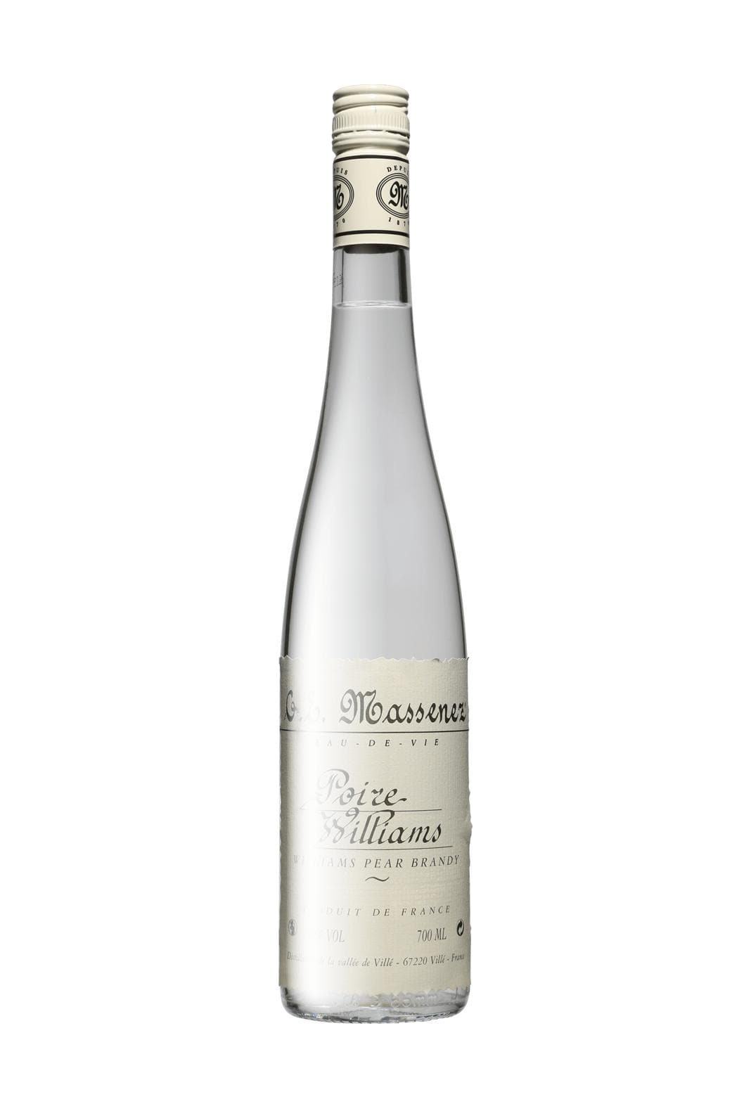 Massenez Eau de Vie Poire William (Pear William Spirit) 40% 700ml | Liqueurs | Shop online at Spirits of France