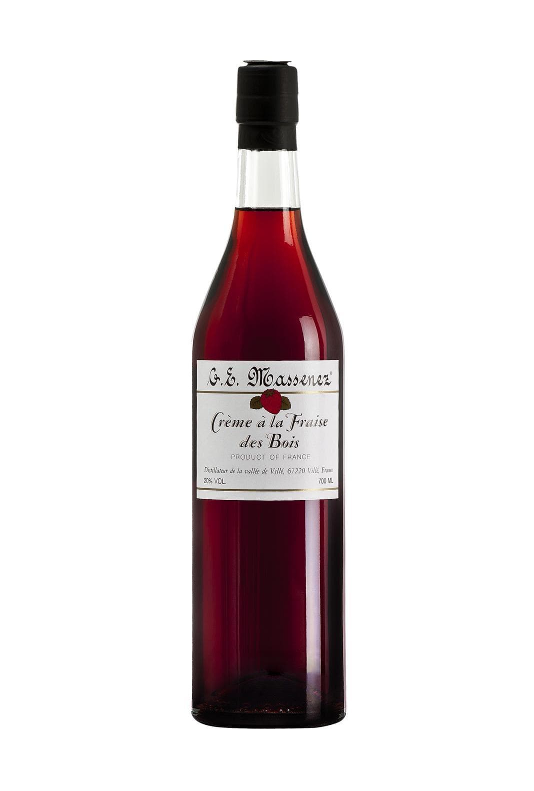 Massenez Liqueur Creme de Fraise des Bois (Wild Strawberry) 20% 700ml | Liqueurs | Shop online at Spirits of France