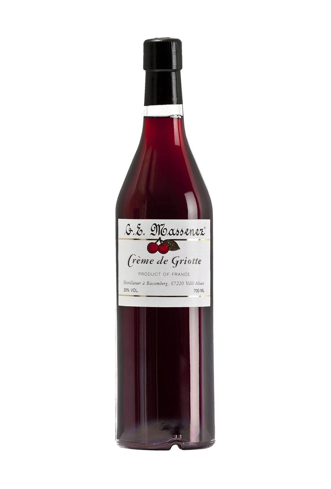 Massenez Liqueur Creme de Griotte (Morello Cherry) 20% 700ml | Liqueurs | Shop online at Spirits of France