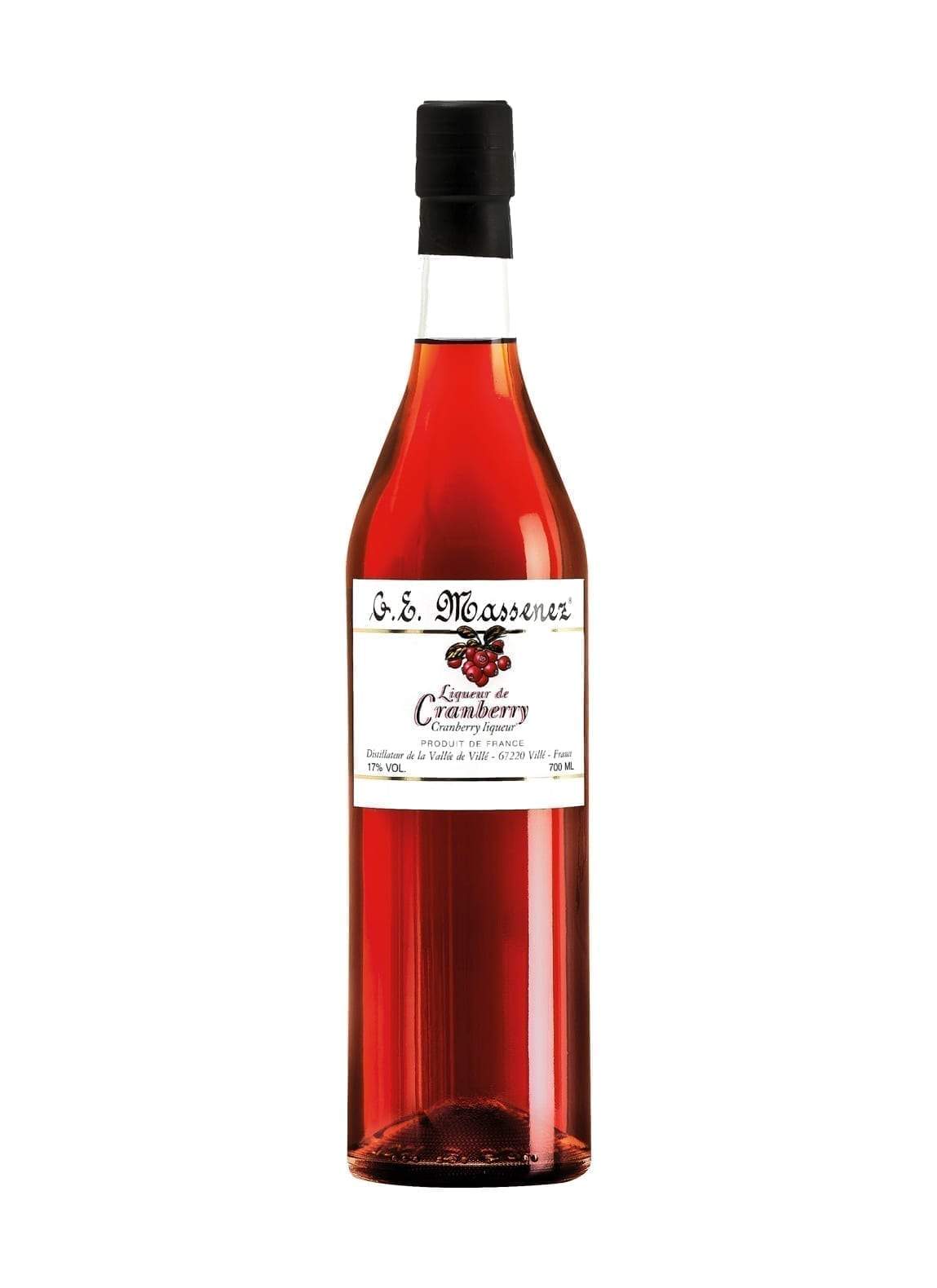 Massenez Liqueur de Cranberry 17% 700ml | Liqueurs | Shop online at Spirits of France