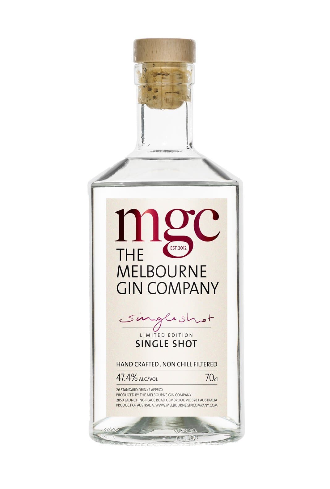 Melbourne Gin Company Single Shot 47.4% 700ml | Gin | Shop online at Spirits of France