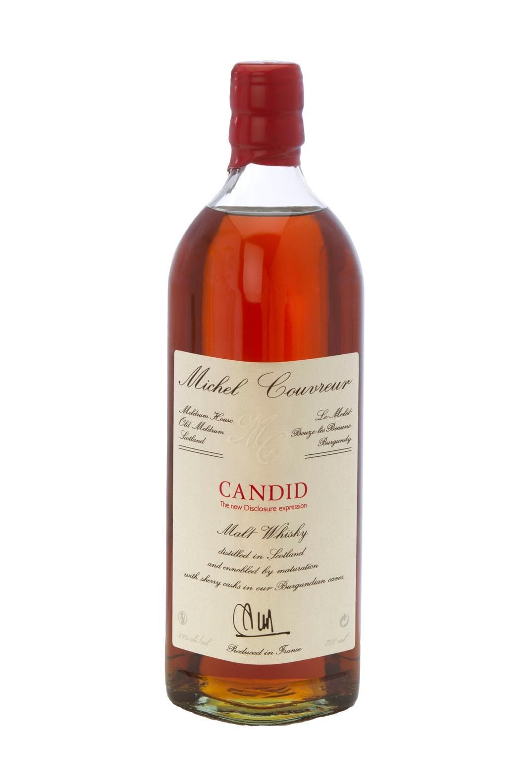 Michel Couvreur Whisky Candid 43% 700ML | Whiskey | Shop online at Spirits of France