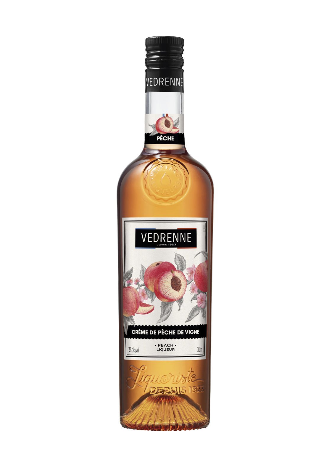 Vedrenne Liqueur Creme de Peche de Vigne (Vineyard Peach) 15% 700ml | Liqueurs | Shop online at Spirits of France