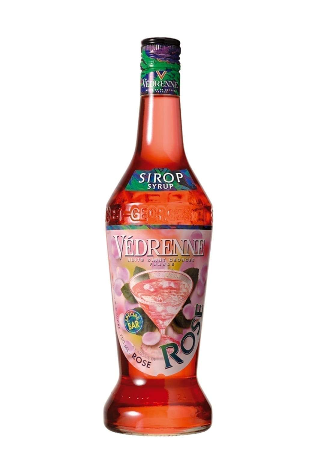 Vedrenne Sirop de Rose (Rose cordial) 1000ml | Syrup | Shop online at Spirits of France
