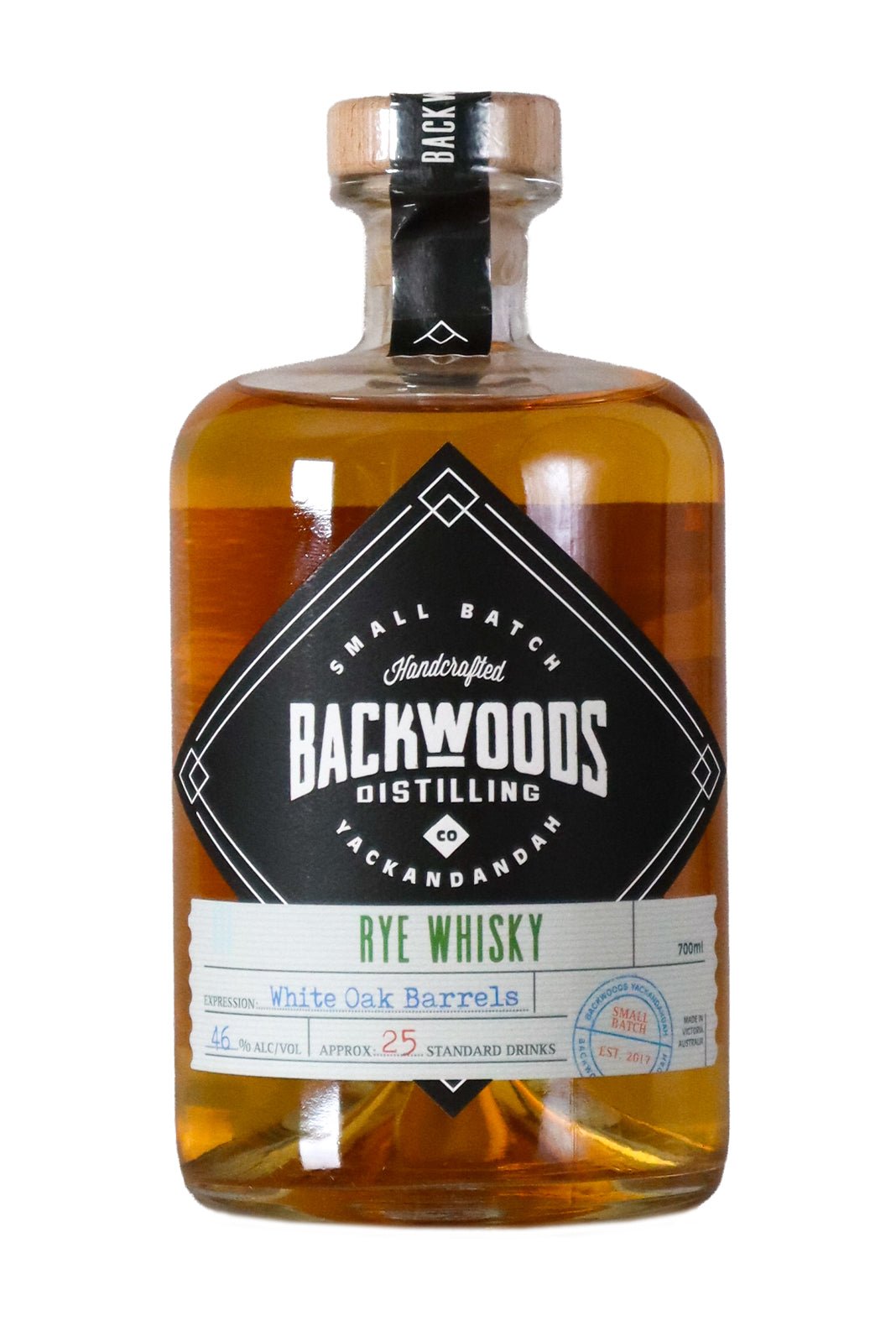 Backwoods Rye Whisky White Oak 46% 700ml | Whisky | Shop online at Spirits of France