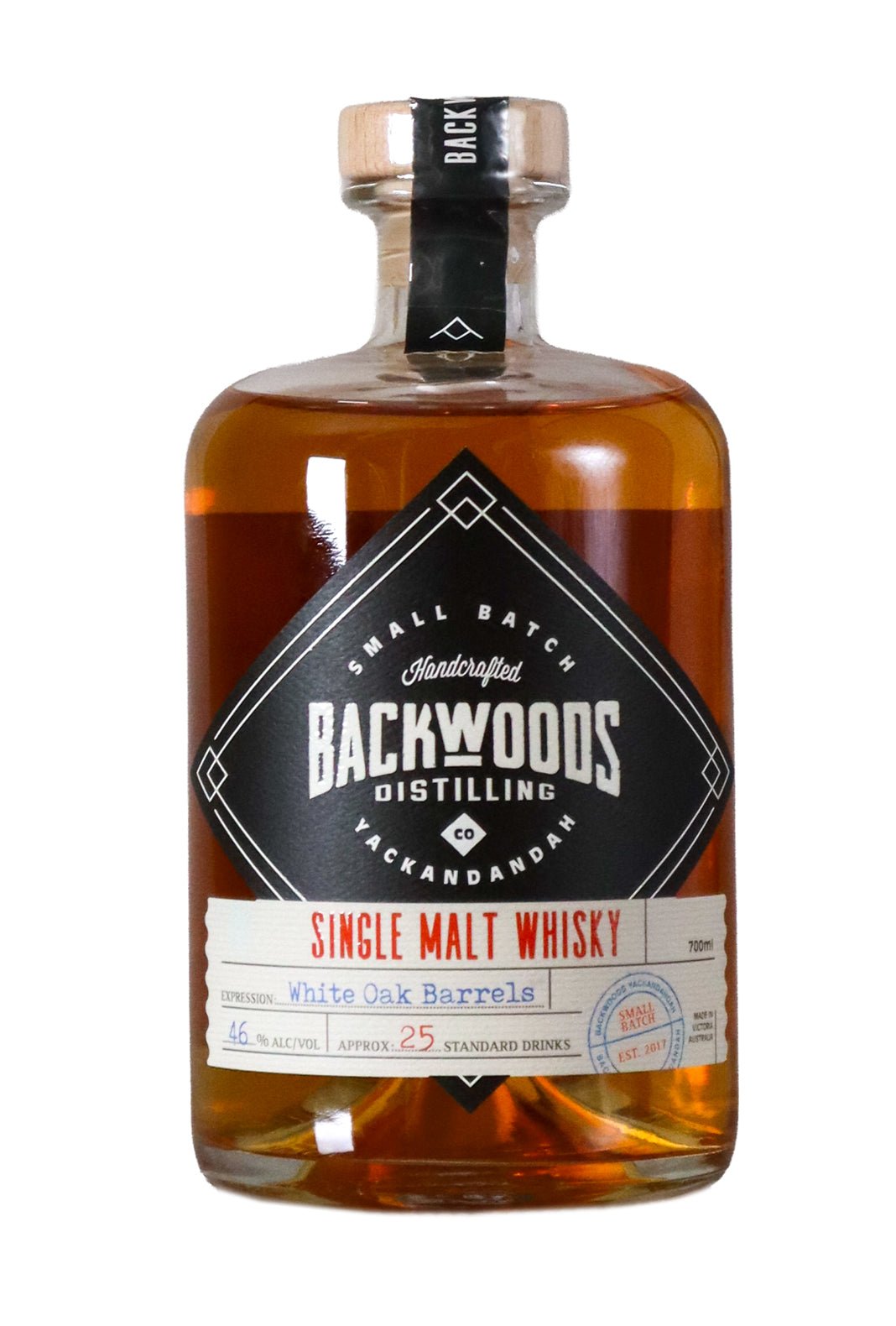 Backwoods Single Malt Whisky, White Oak 46% 700ml | Whisky | Shop online at Spirits of France