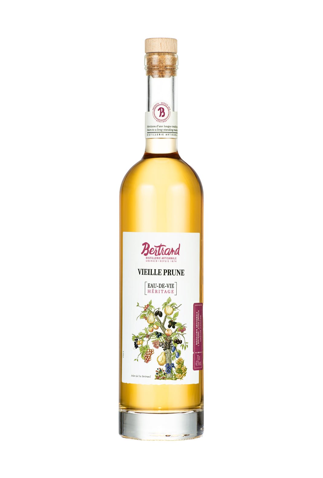 Bertrand Eau de Vie de Prune Vieille (Plum aged in oak) 42% 700ml | Liqueurs | Shop online at Spirits of France