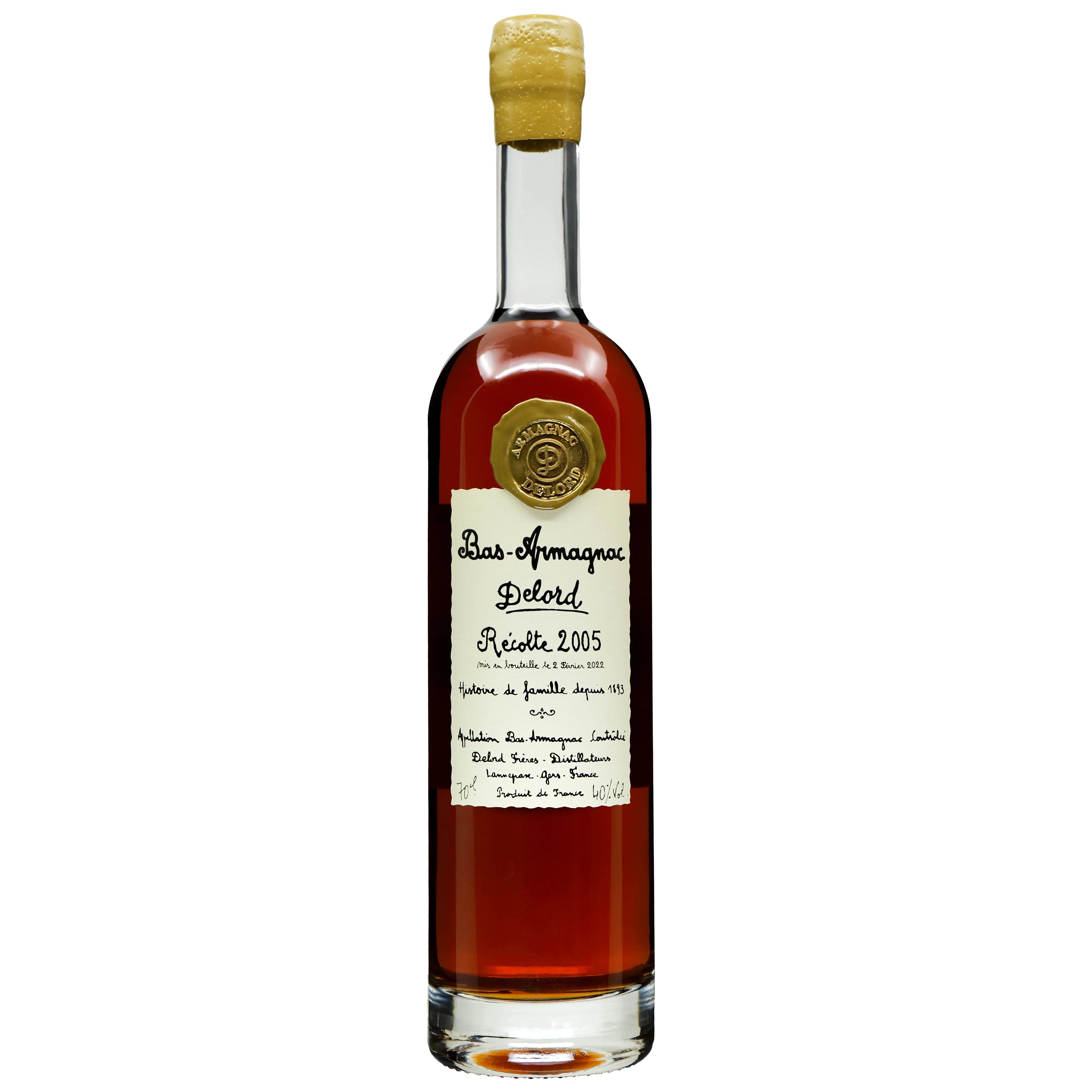 Delord 2005 Bas Armagnac 40% 700ml | Liqueurs | Shop online at Spirits of France
