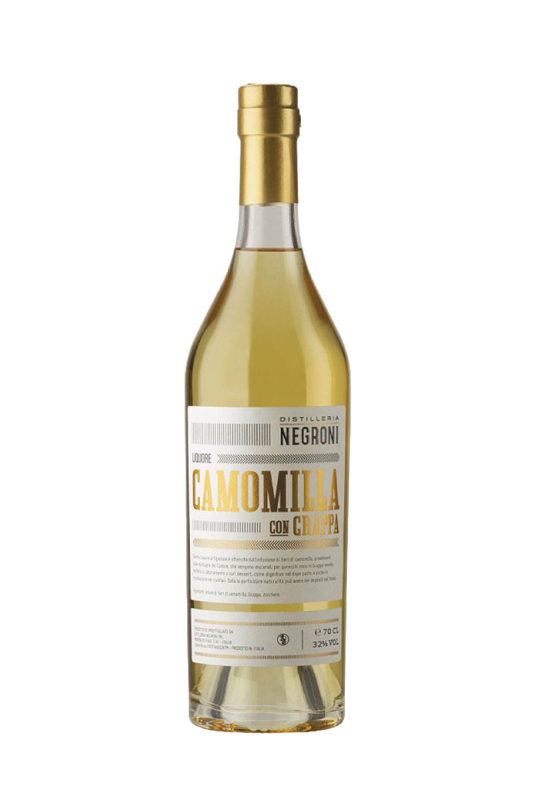 Distilleria Negroni (Venegazzu) Liquore alla Camomilla con Grappa 32% 700ml | Liqueurs | Shop online at Spirits of France