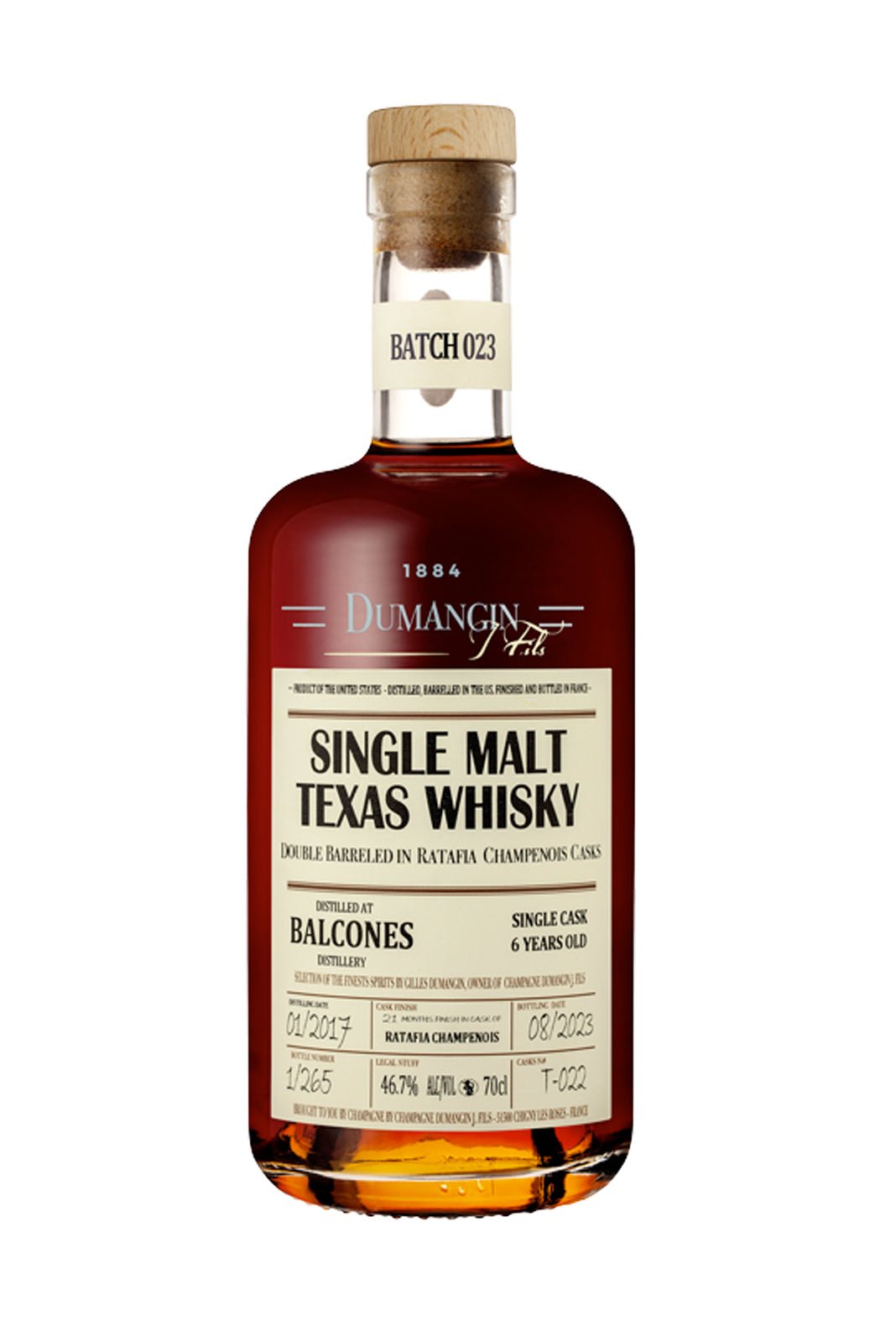 Dumangin 023 Balcones 2017 Single Mait Texas Whisky 46.7% 700ml | Whisky | Shop online at Spirits of France