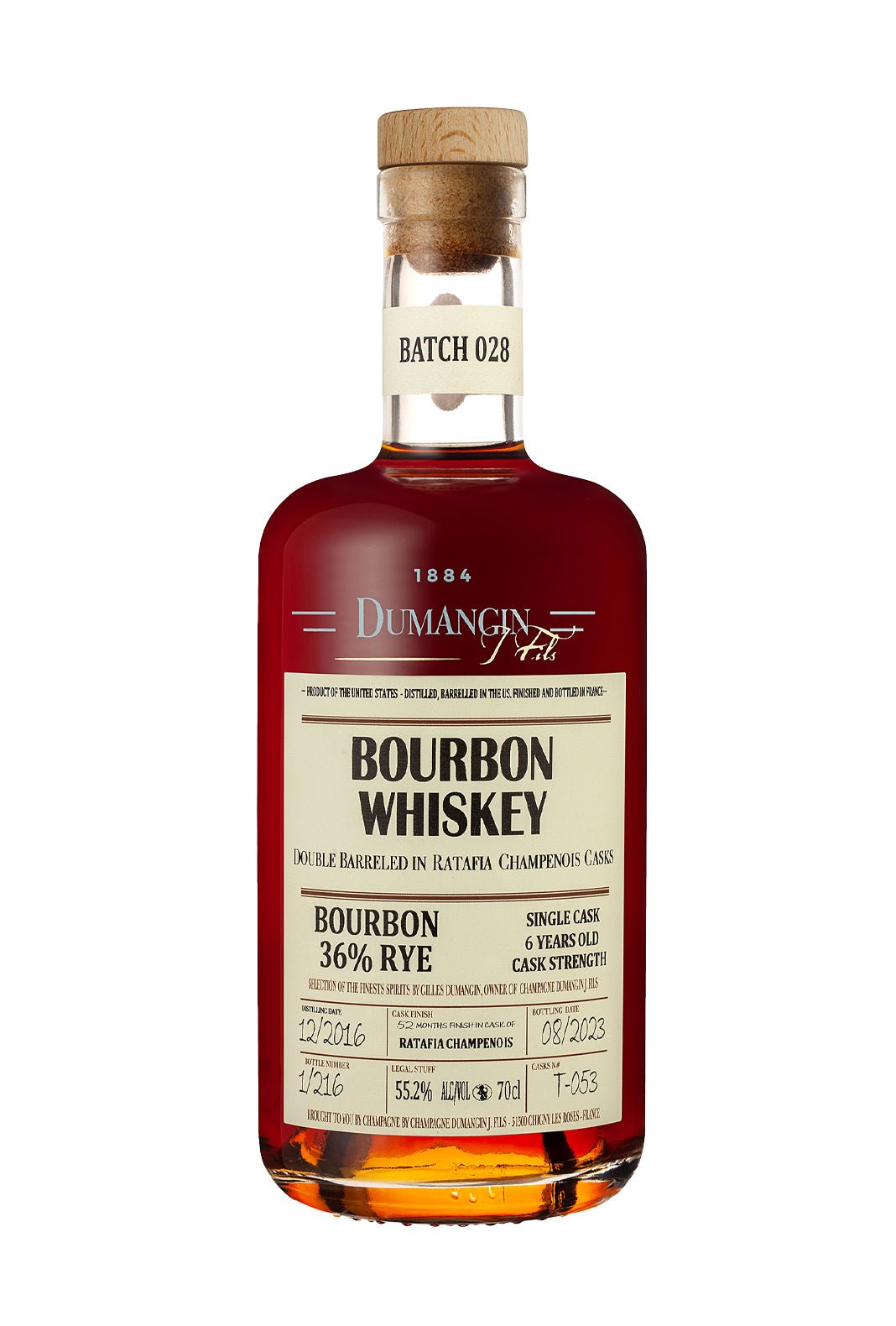 Dumangin Batch 028 Bourbon Whiskey 47.4% 700ml | Whisky | Shop online at Spirits of France