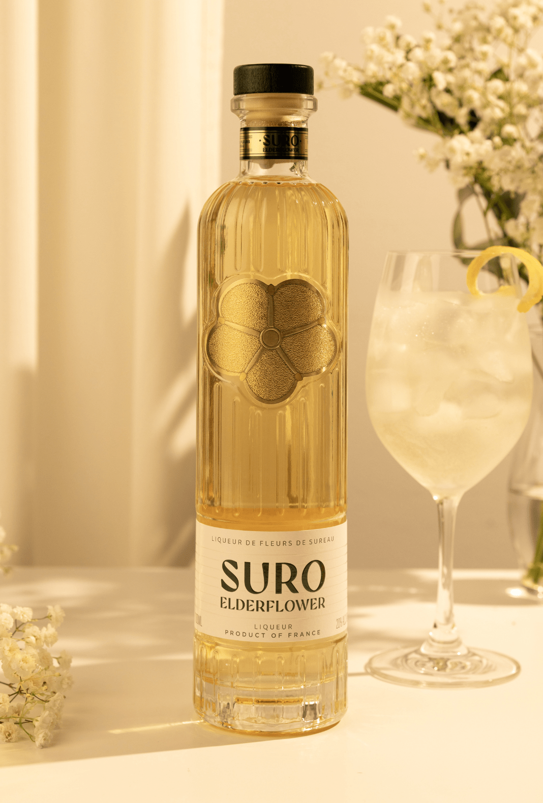 Gabriel Boudier Suro Elderflower Liqueur 20% 700ml | Liqueurs | Shop online at Spirits of France