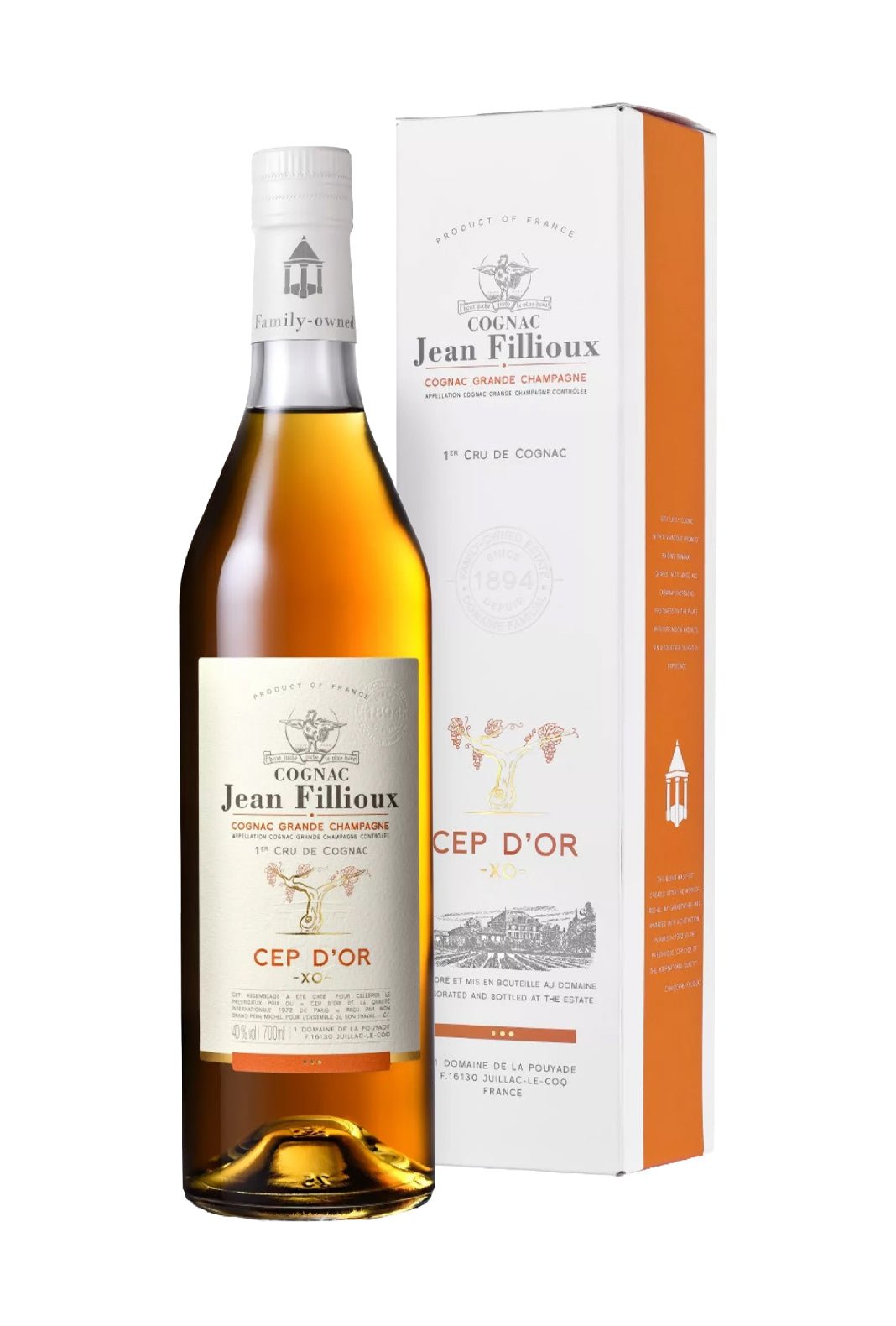Jean Fillioux Cognac 'Cep d'Or' XO Grande Champagne 1er Cru 13 - 15 years 40% 700ml | Cognac | Shop online at Spirits of France
