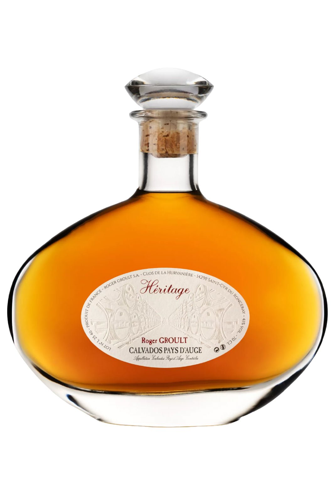 Roger Groult Calvados Heritage Pays d'Auge 41% 700ml | Calvados : Pays d'Auge | Shop online at Spirits of France