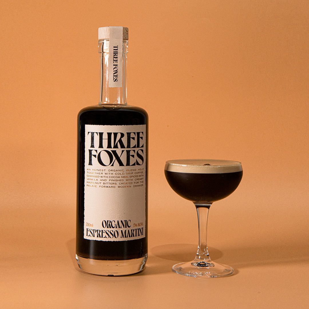 Three Foxes Organic Espresso Martini 13% 700ml | Liqueurs | Shop online at Spirits of France