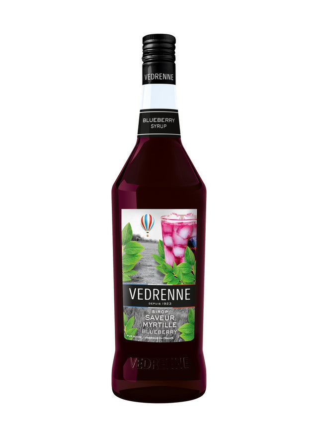 Vedrenne Blueberry Syrup 0% 1000ml | Cordial | Shop online at Spirits of France