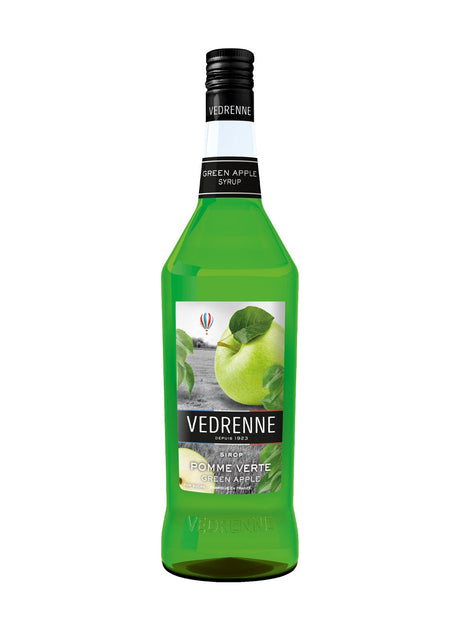 Vedrenne Green Apple Syrup 0% 1000ml | Cordial | Shop online at Spirits of France