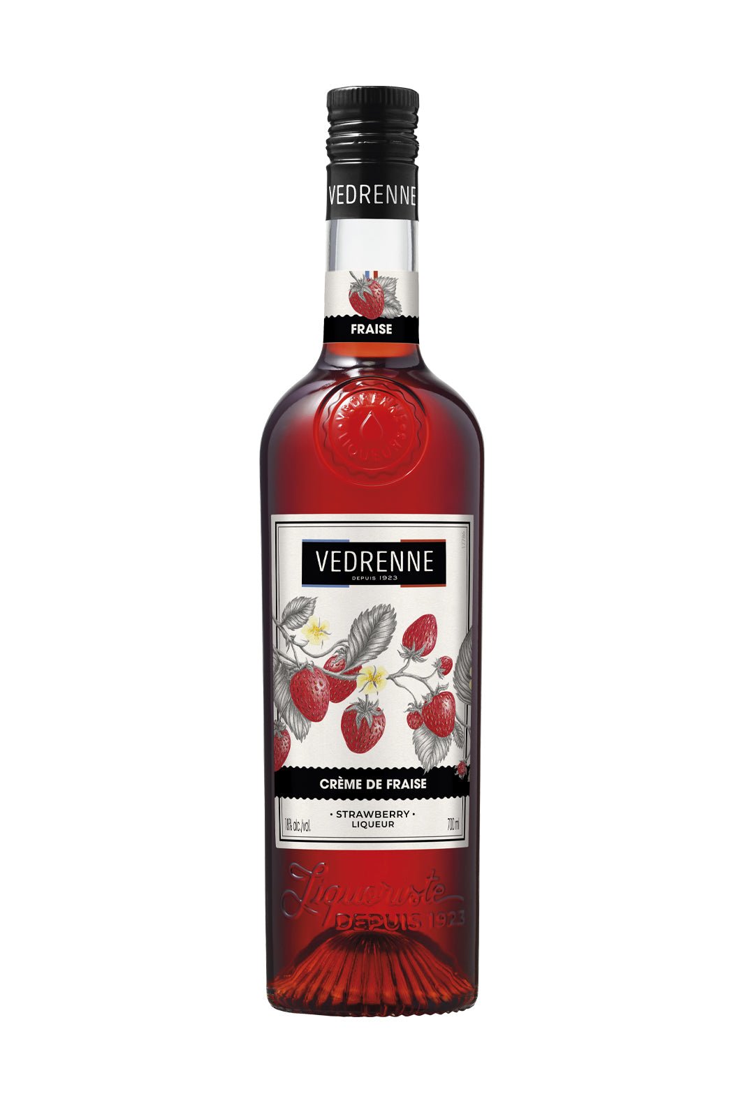 Vedrenne Liqueur Creme de Fraise (Strawberry) 16% 500ml | Liqueurs | Shop online at Spirits of France