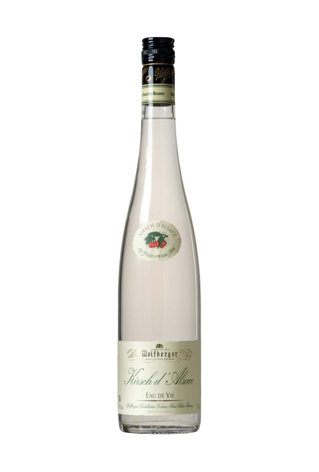 Wolfberger Kirsch Eau de Vie (Cherry Spirit) 45% 700ml | Eau de Vie | Shop online at Spirits of France