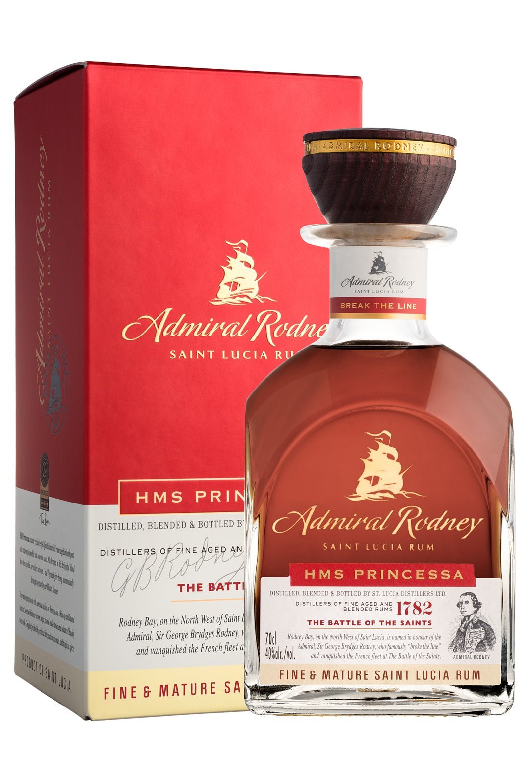 Admiral Rodney Princessa Rum 40% 700ml | Rum | Shop online at Spirits of France