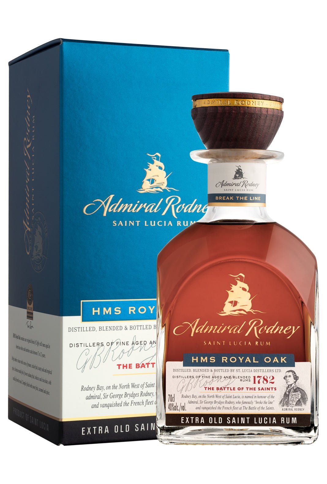 Admiral Rodney Royal Oak Rum 40% 700ml | Rum | Shop online at Spirits of France