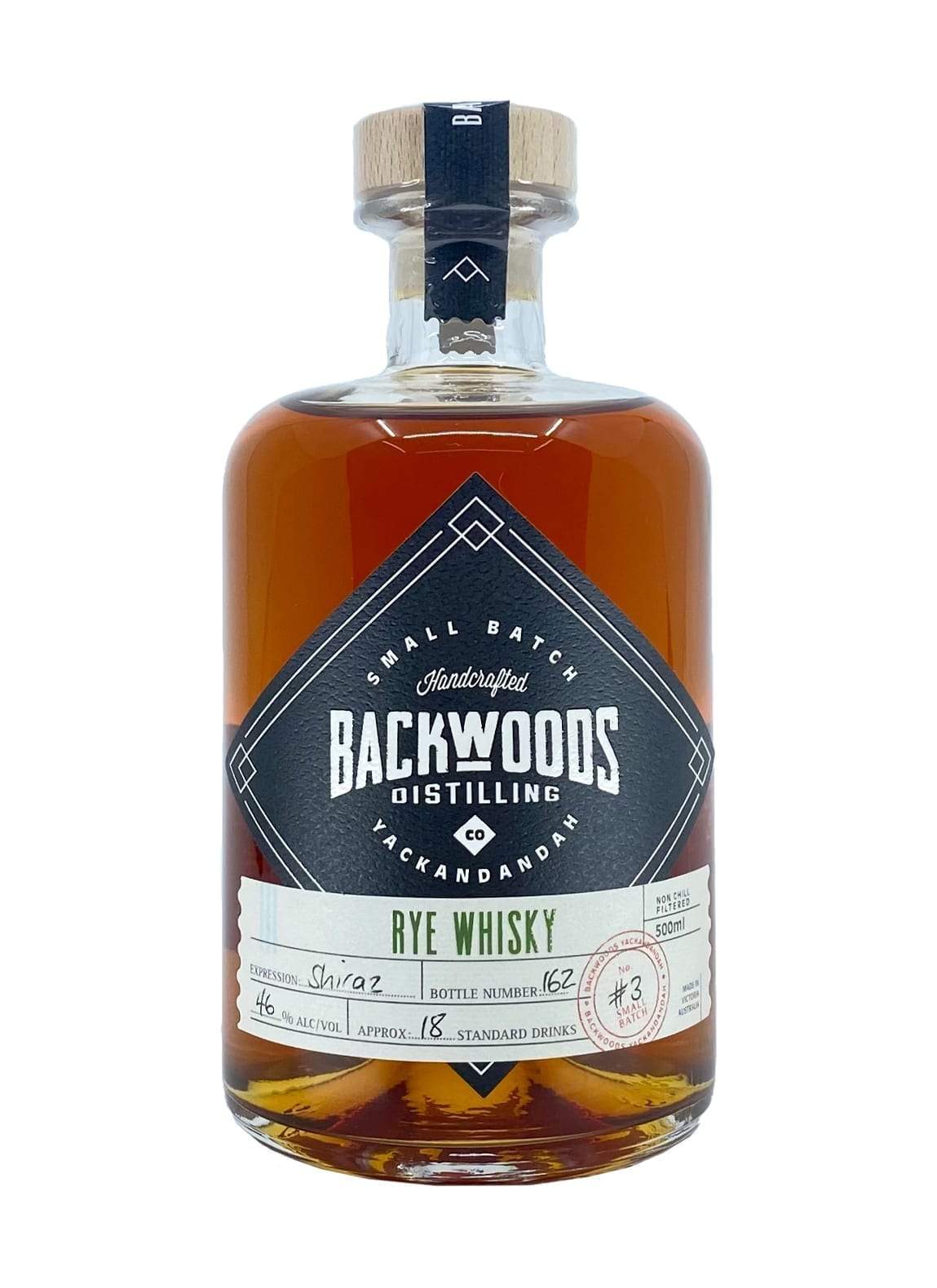 Backwoods Rye Whisky Batch #3 46% 500ml | Whiskey | Shop online at Spirits of France