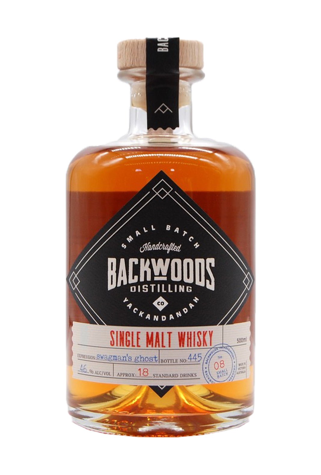 Backwoods Single Malt Batch 8 Swagmans Ghost Expression 46% 500ml | whiskey | Shop online at Spirits of France