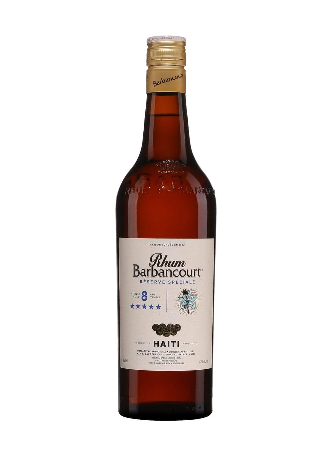 Barbancourt Extra Old Rum 8 years 5 stars 43% 750ml | Rum | Shop online at Spirits of France