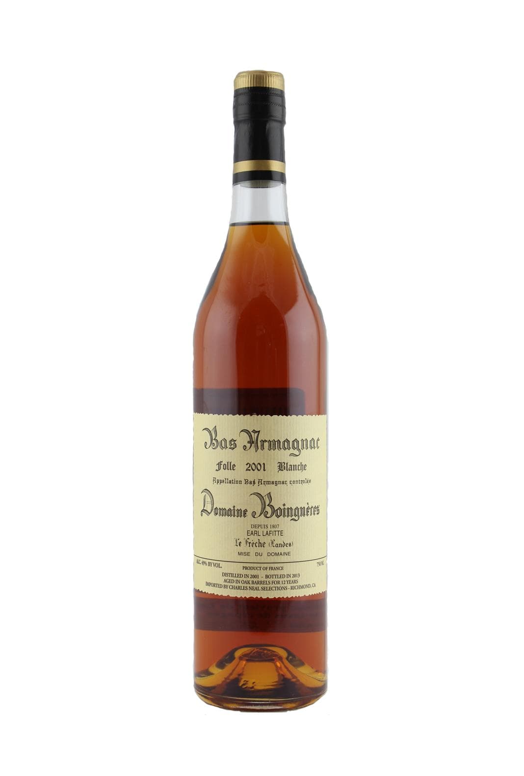 Boingneres Bas Armagnac 2001 49% 700ml | Brandy | Shop online at Spirits of France
