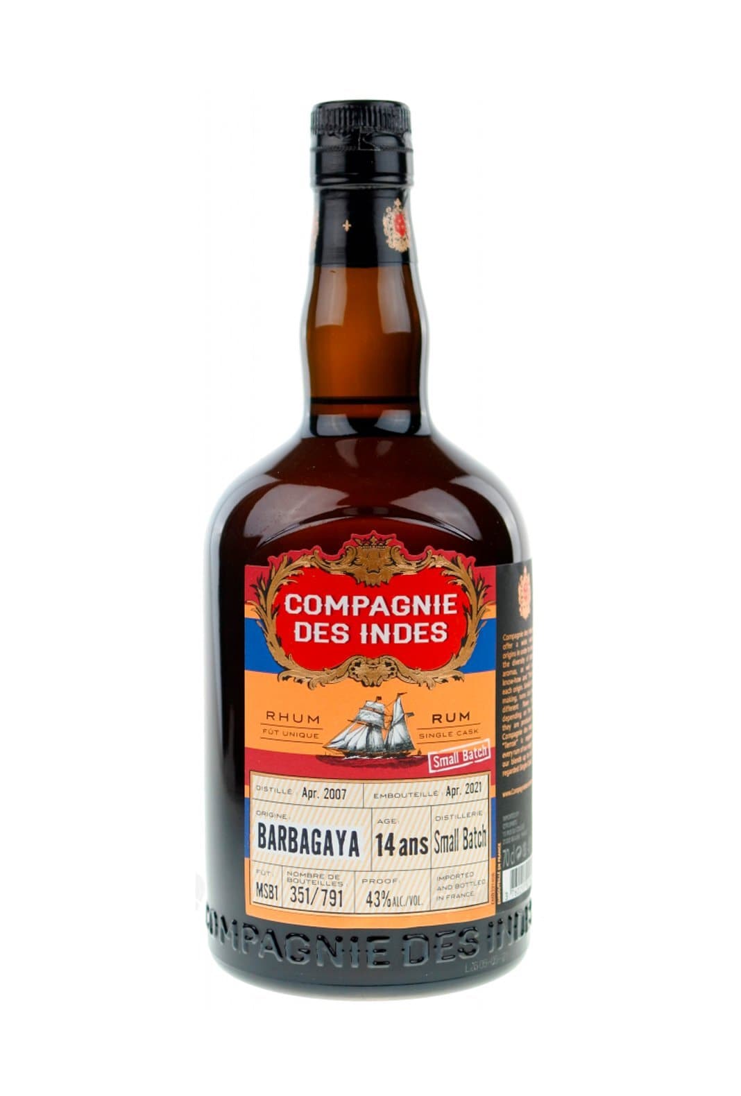 Compagnie des Indes Rum Barbagaya 14 years 43% 700ml | Rum | Shop online at Spirits of France