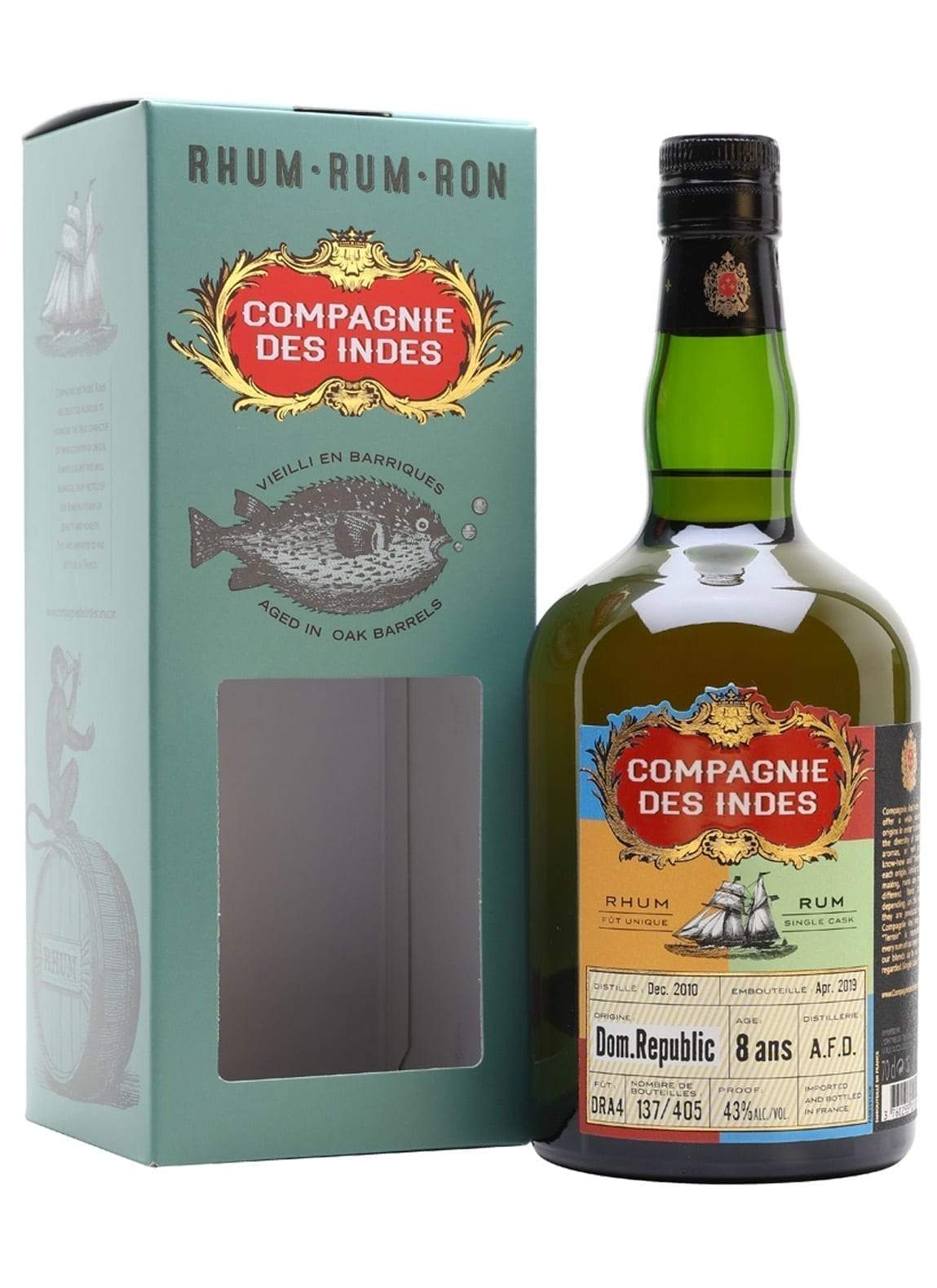 Compagnie des Indes Rum Dominican Republic 8 years 43% 700ml | Rum | Shop online at Spirits of France
