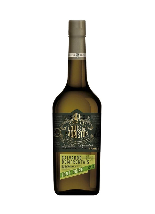 Comte Louis de Lauriston Calvados 5 year 100% Pear Domfrontais 40% 700ml | Brandy | Shop online at Spirits of France