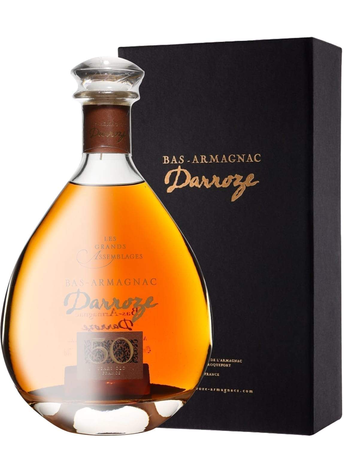 Darroze Grand Bas Armagnac Les Grands Assemblages 50 years Carafe 42% 700ml | Brandy | Shop online at Spirits of France