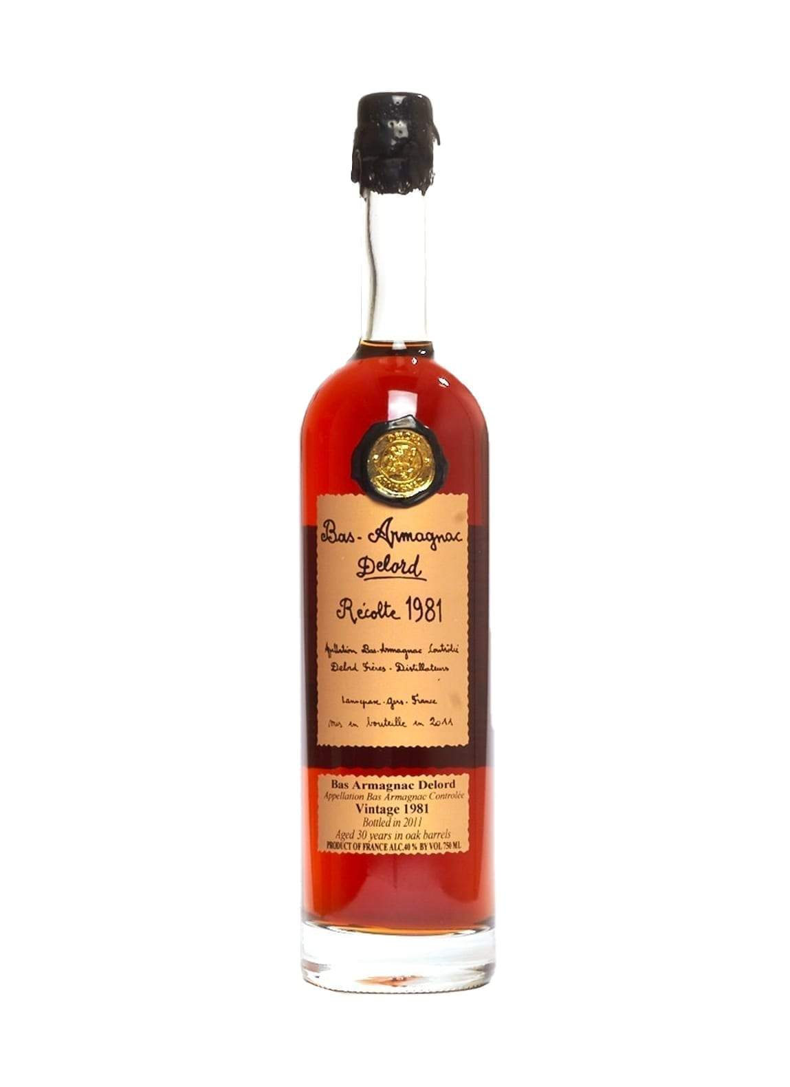 Delord 1981 Bas Armagnac 40% 700ml | Brandy | Shop online at Spirits of France