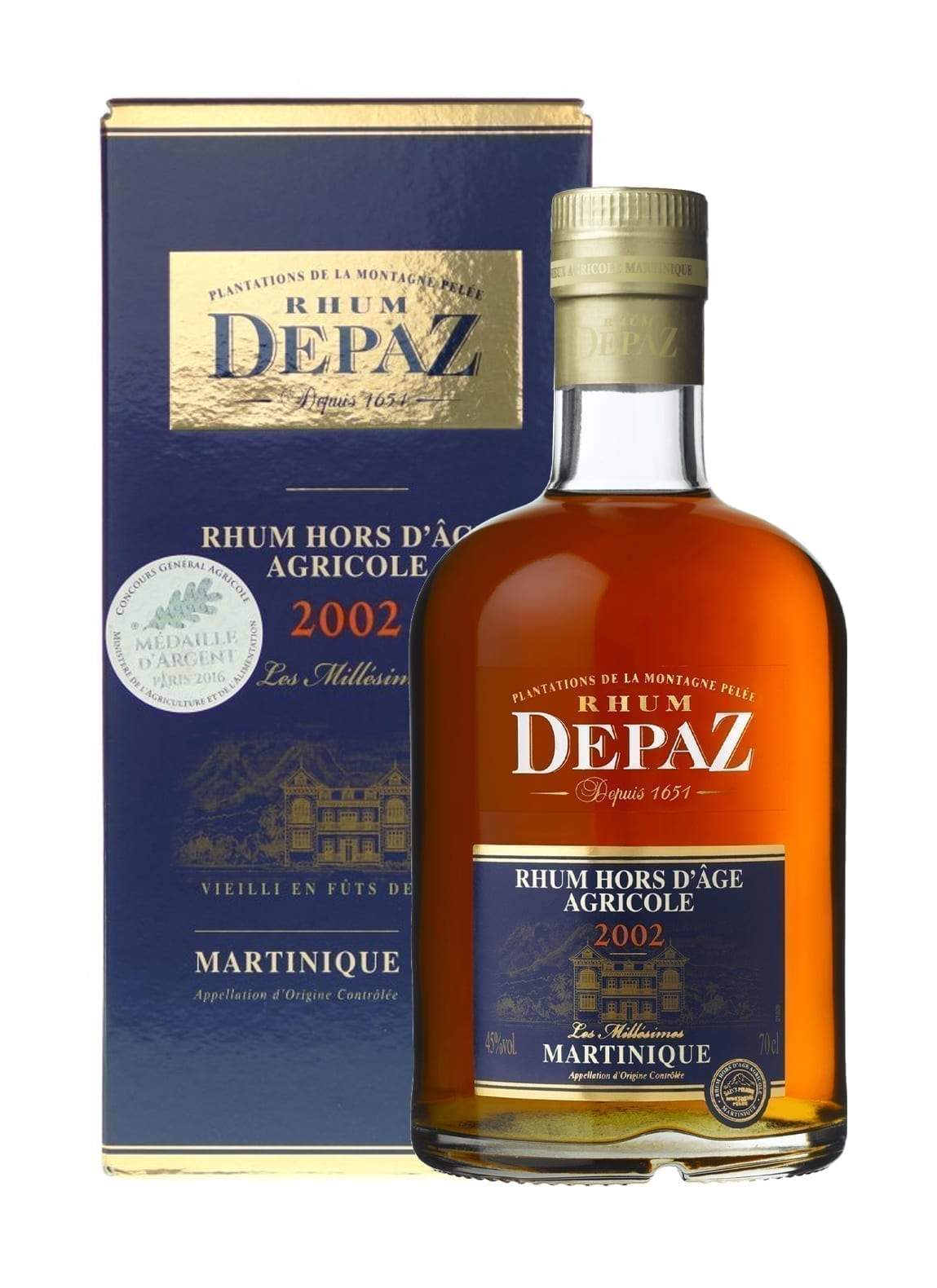 Depaz Rum Agricole 2002 45% 700ml | Rum | Shop online at Spirits of France
