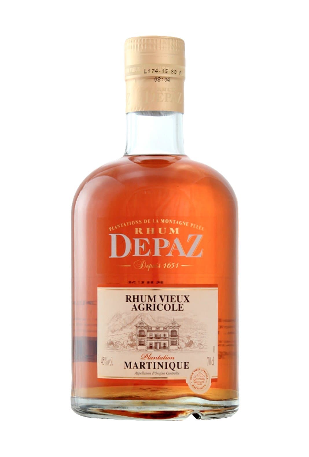 Depaz Rum Agricole Vieux (Old) Martinique 3 years 45% 700ml | Rum | Shop online at Spirits of France
