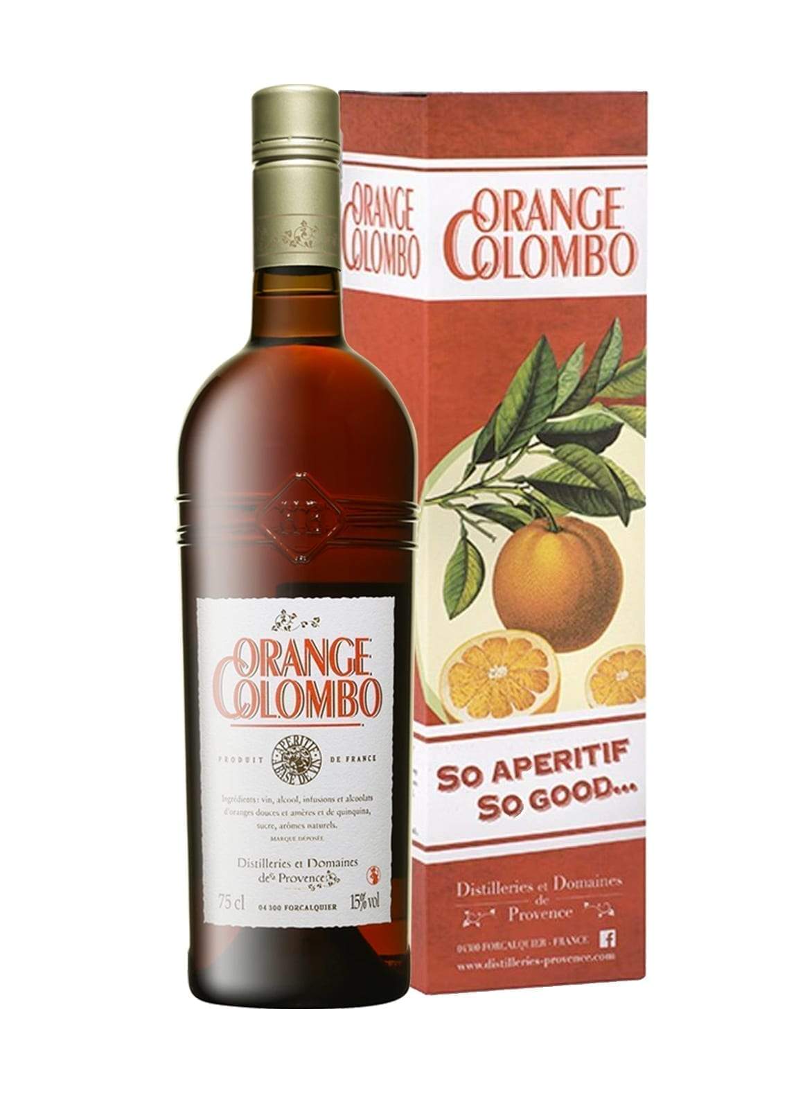 Distillerie et Domaines de Provence 'Orange Colombo' (Orange) Aperitif 15% 750ml | Liqueurs | Shop online at Spirits of France