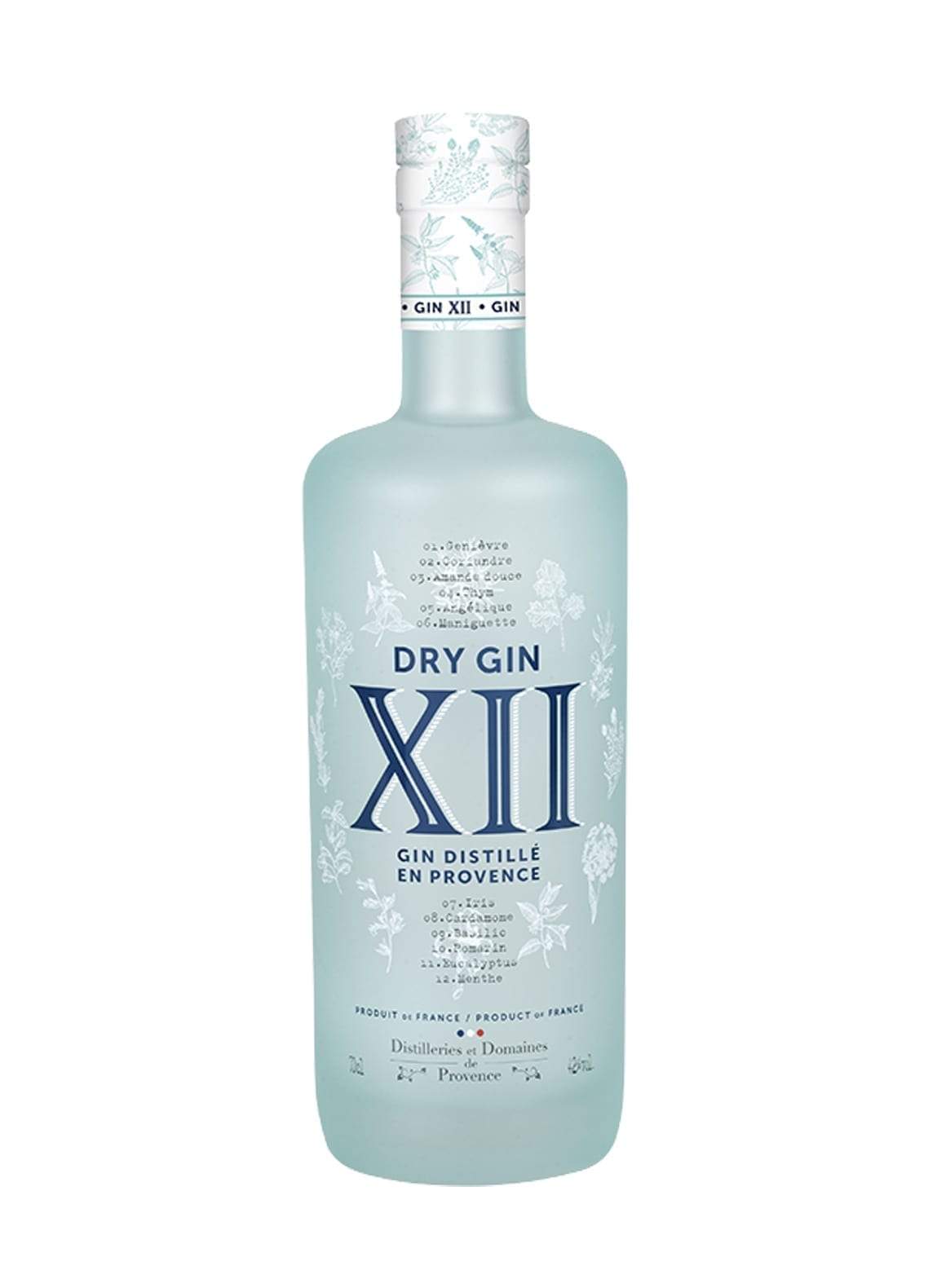Distilleries et Domaines de Provence XII Dry Gin 42% 700ml | Liqueurs | Shop online at Spirits of France