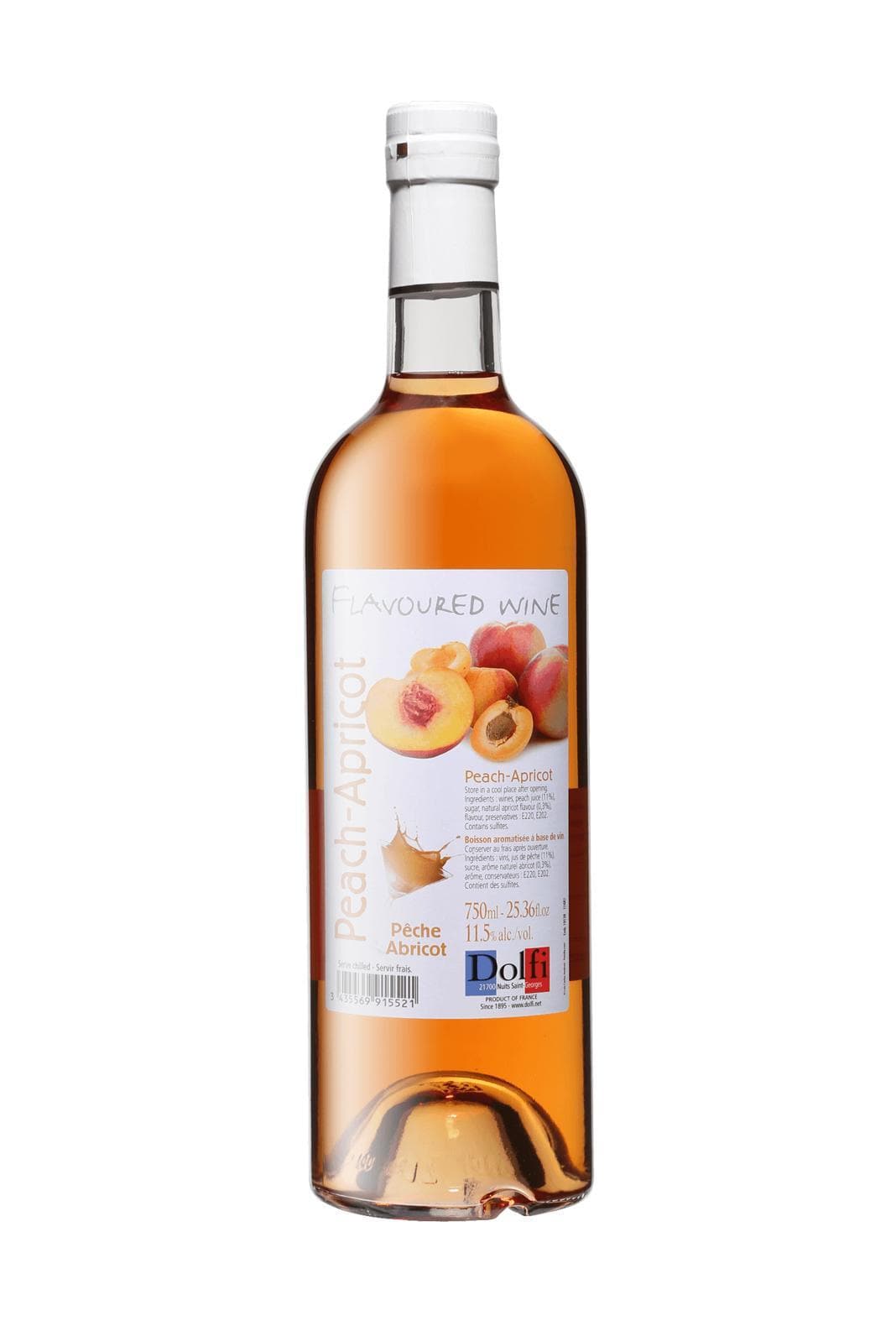 Dolfi Wine Peach-Apricot Flavour 11.5% 750ml | Wine | Shop online at Spirits of France